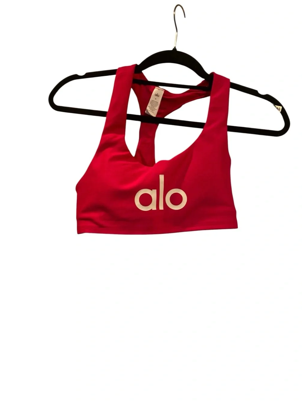 Alo Yoga Sports Bra PINk/ WHITE Size Medium